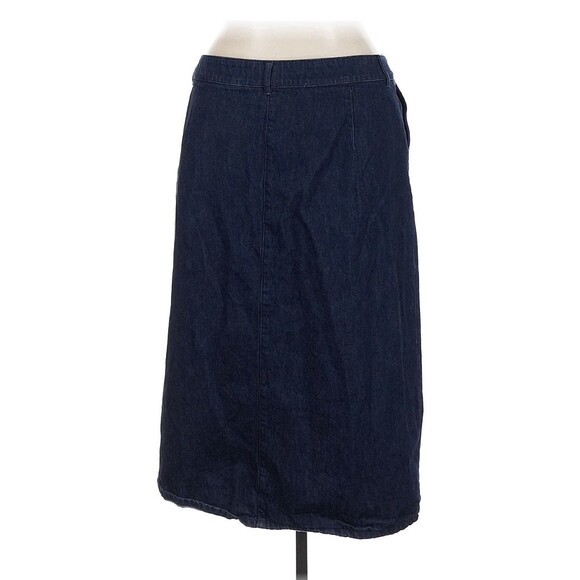 Boden Dark Wash Midi Denim Skirt Women's Size 16 US 20 UK Pockets Blue Jean - Picture 2 of 5